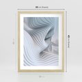 Plakat w ramie 30x40 - Abstrakcyjne Przestrzenie - geometria, 3D - rama drewno