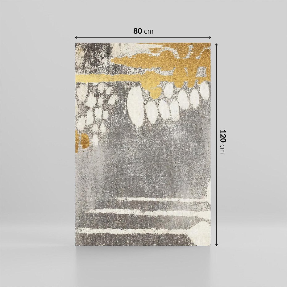 Obraz na płótnie 80x120 - Malowane impresje zmysłów - abstrakcyjne plamy, linie