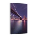 Obraz na płótnie 80x120 - Most w Nowym Jorku nocą - most, Nowy Jork