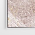 Obraz w ramie 70x50 - Wyjątkowa Stylizacja - marmur, złoto - rama biała