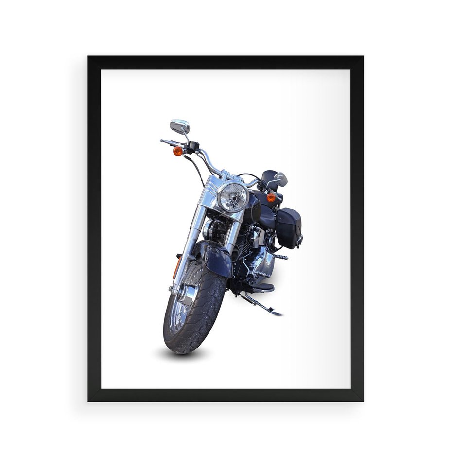 Plakat w ramie 40x50 - Motocykl w ruchu - motor, bike - rama czarna