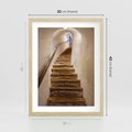 Plakat w ramie 30x40 - Schody Wymiarów - schody, tunel - rama drewno