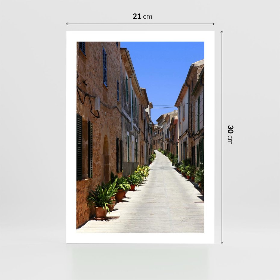 Plakat bez ramy 21x30 - Urok uliczki: perspektywa miasta - uliczka, perspektywa