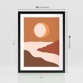 Plakat w ramie 30x40 - Sztuka Zachodu Słońca: Nowoczesna Sceneria - plakat, nowoczesna grafika - rama czarna