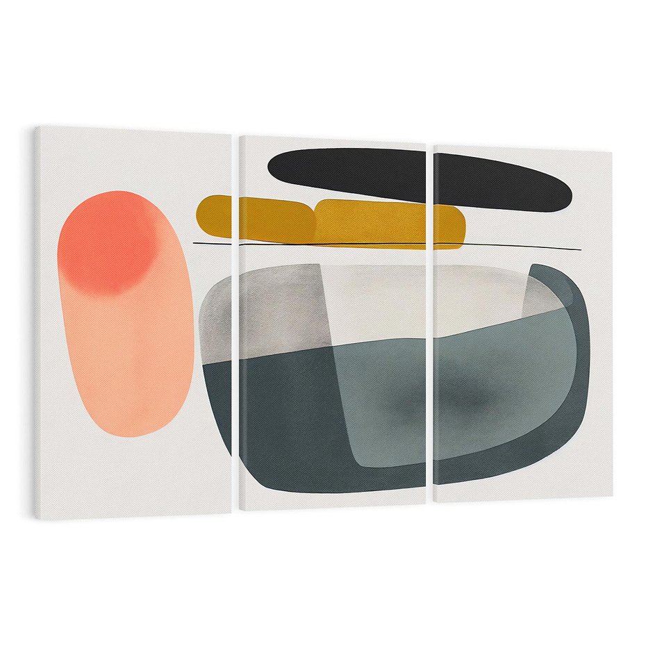 Obraz na płótnie 120x80 - Wyraziste Formy - abstrakcyjne plamy, nowoczesny styl