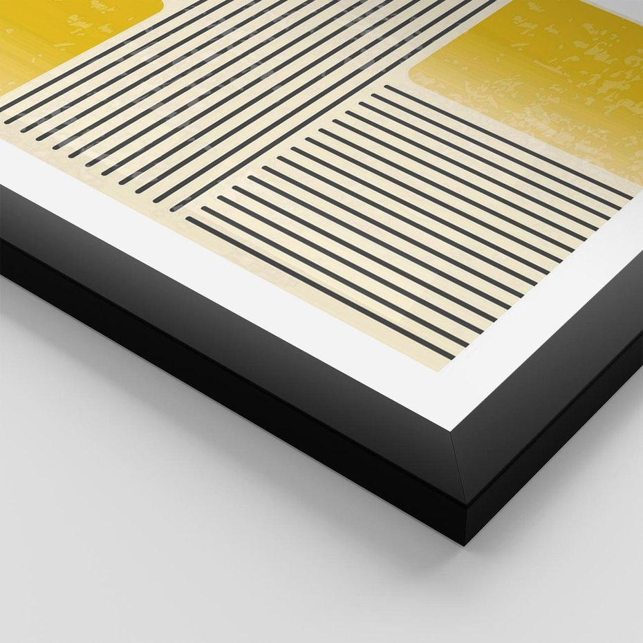 Plakat w ramie 30x40 - Geometria w Ruchu - geometria, proste linie - rama czarna