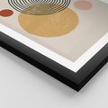 Plakat w ramie 30x40 - Boho Światło - abstrakcyjna sztuka, boho kształty - rama czarna
