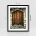 Plakat w ramie 40x50 - Tajemnicze stare drzwi - stare, drzwi - rama czarna