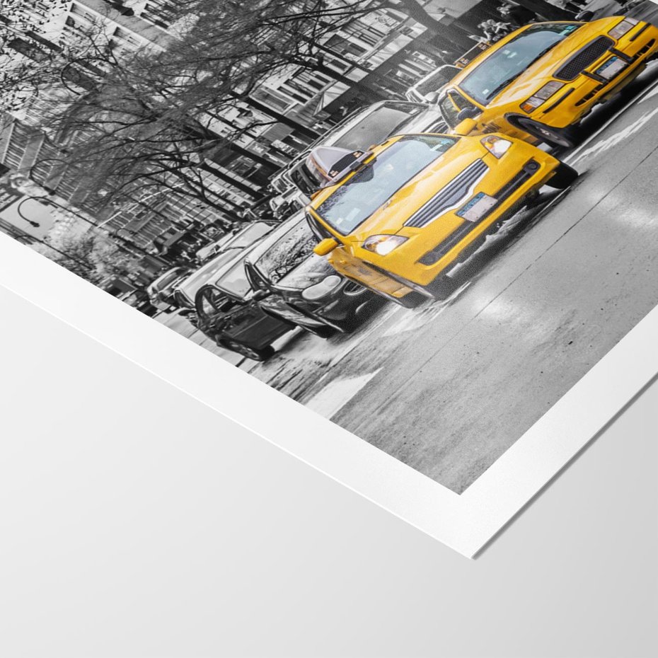 Plakat bez ramy 21x30 - Taksówki w Nowym Jorku - taksówki, Nowy Jork