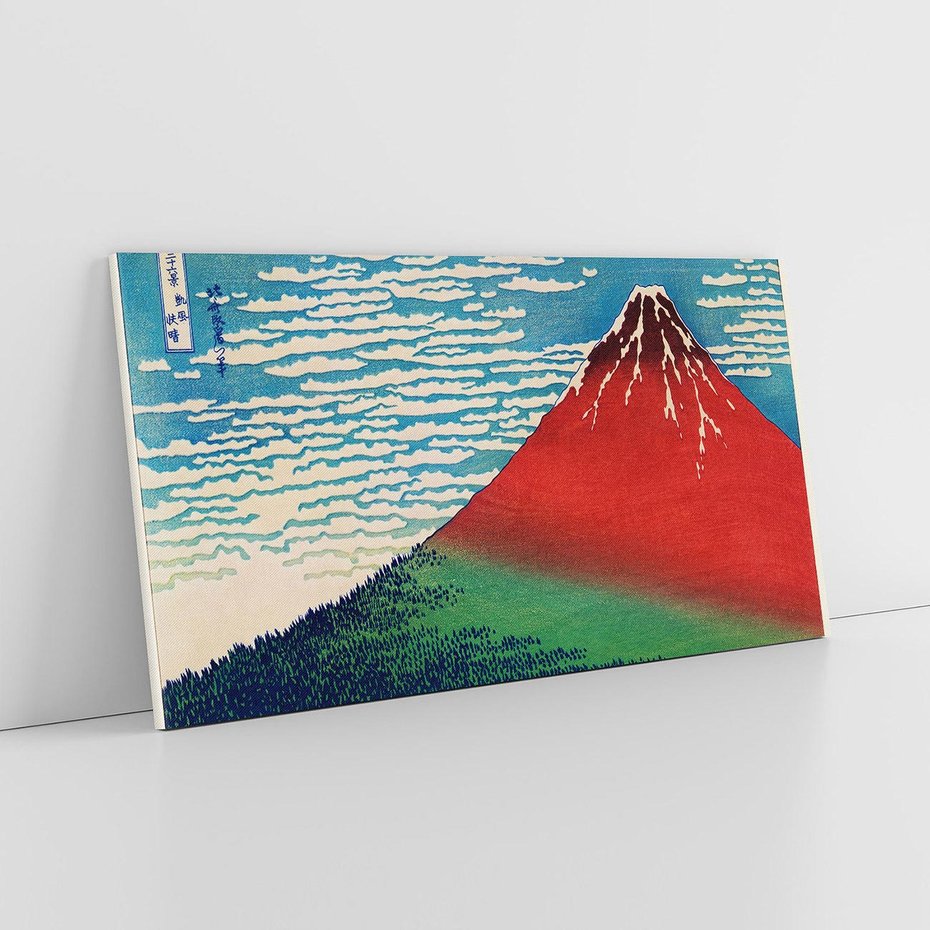 Obraz na płótnie 120x60 - "Fine Wind, Clear Morning" Katsushiki Hokusai - Reprodukcja - reprodukcja, obraz na płótnie