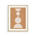 Plakat w ramie 30x40 - Podróżne Echa - mid century styl, nowoczesna grafika - rama drewno