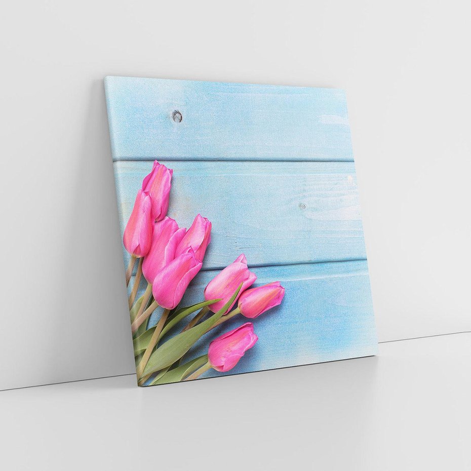 Obraz na płótnie 60x60 - Piękno w pełnym rozkwicie - kwiaty, tulipany