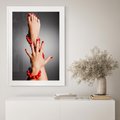 Plakat w ramie 50x70 - Manicure i Pedicure - Piękno Paznokci - manicure, pedicure - rama biała