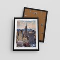 Plakat w ramie 30x40 - Manhattan - Wieżowce Nowego Jorku - Manhattan, Nowy Jork - rama czarna