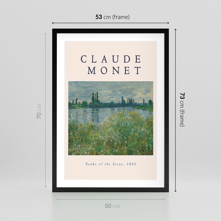 Plakat w ramie 50x70 - Claude Monet: Reprodukcja - Claude Monet, reprodukcja plakat - rama czarna