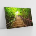 Obraz na płótnie 120x80 - Magiczne schody w lesie - schody, las
