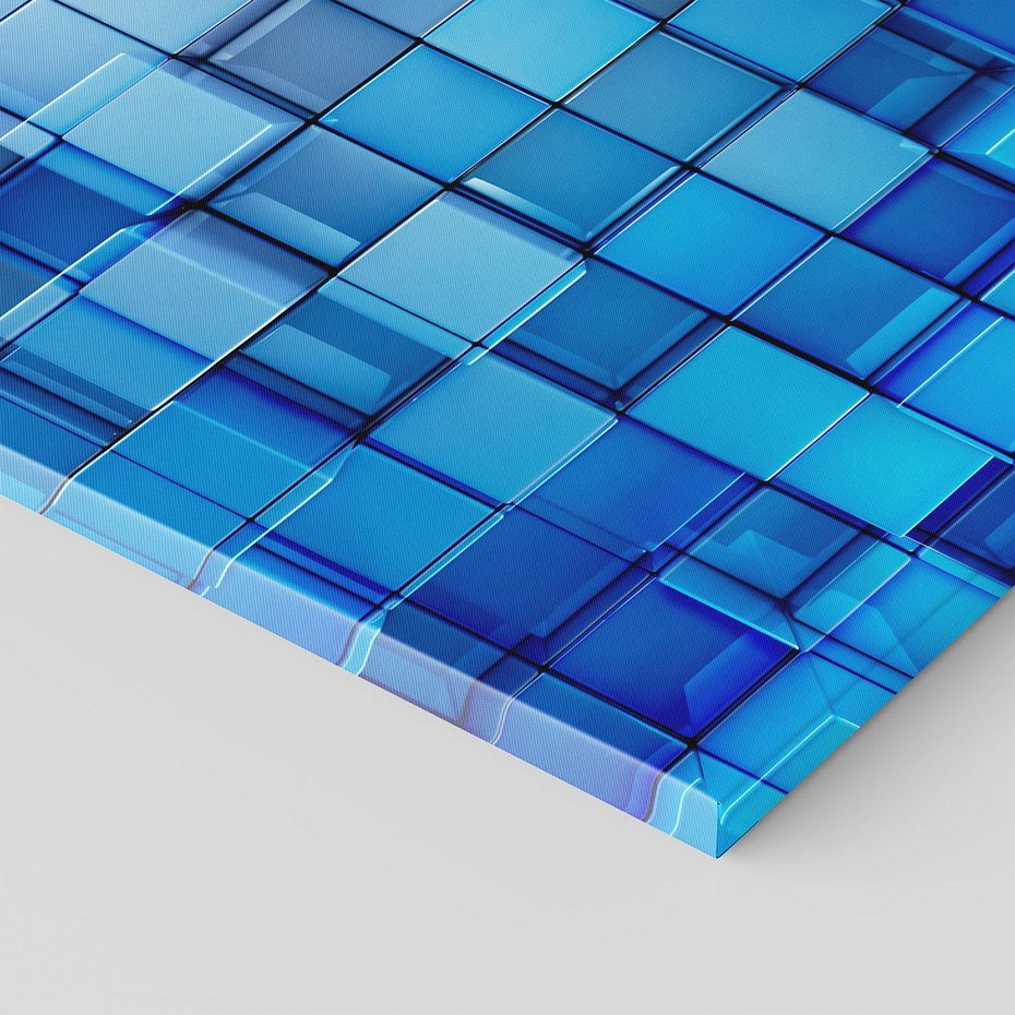 Obraz na płótnie 60x60 - Abstrakcyjne 3D: Kolorowe bloki - abstrakcja, 3d