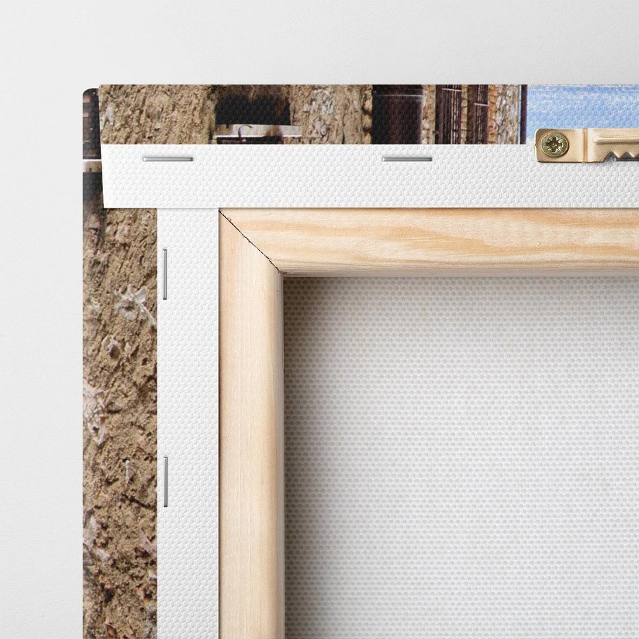 Obraz na płótnie 70x100 - Perspektywa malowniczej uliczki - uliczka, perspektywa