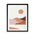 Plakat w ramie 50x70 - Górskie Wzory - nowoczesna sztuka, góry - rama czarna
