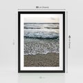 Plakat w ramie 30x40 - Spokojna Plaża - plaża, żwirek - rama czarna