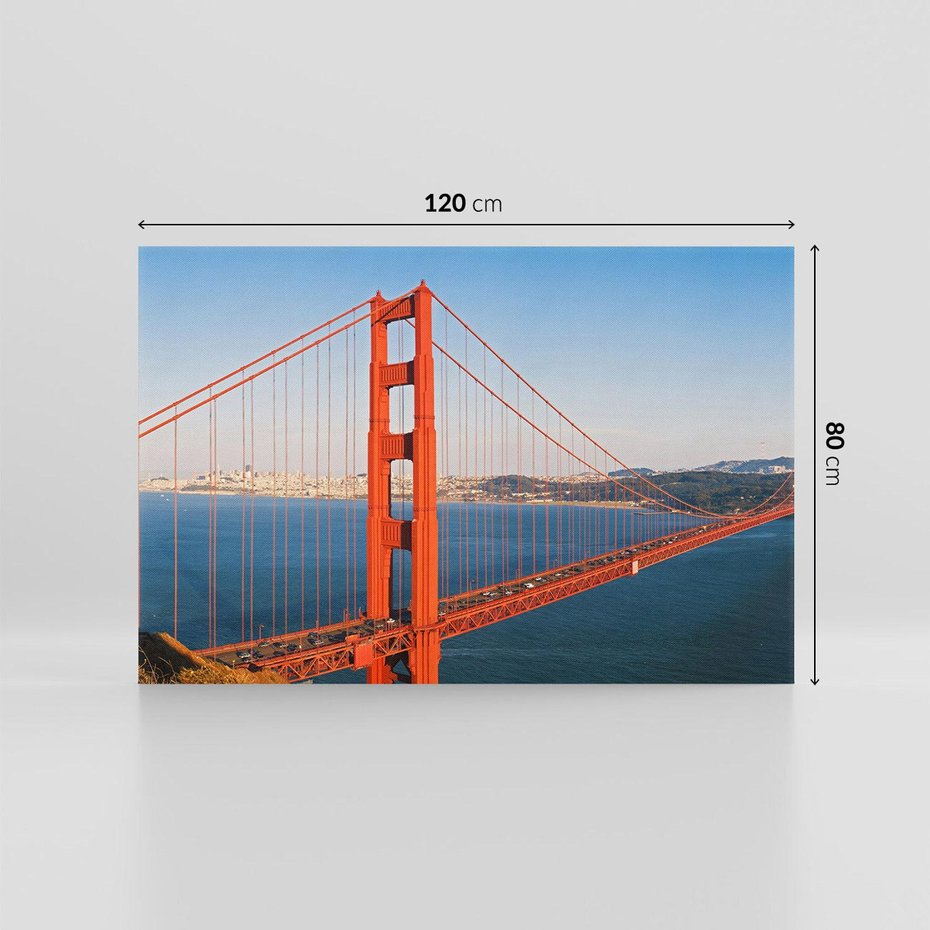 Obraz na płótnie 120x80 - Golden Gate San Francisco - Golden Gate, San