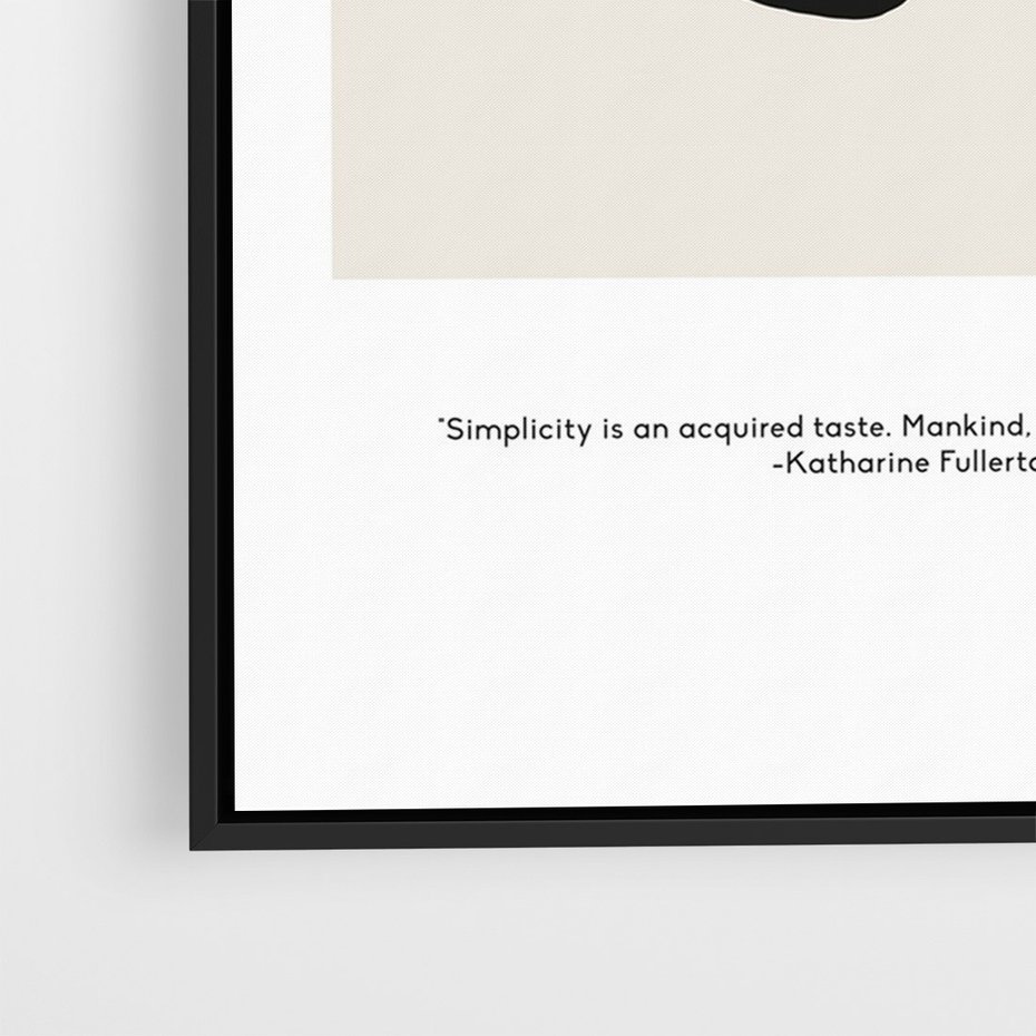 Obraz w ramie 50x70 - Prostota w kształcie - abstrakcja, maźnięcie farbą - rama czarna