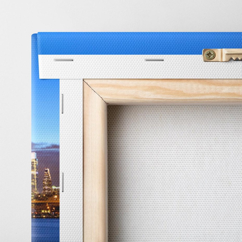 Obraz na płótnie 140x70 - Zachód słońca na moście w Filadelfii - Filadelfia, most