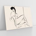 Obraz na płótnie 120x80 - Piękno w Minimalizmie - abstrakcyjny rysunek, minimalistyczna kreska