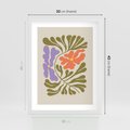 Plakat w ramie 30x40 - Bezgraniczne Impresje - kwiaty, abstrakcja - rama biała