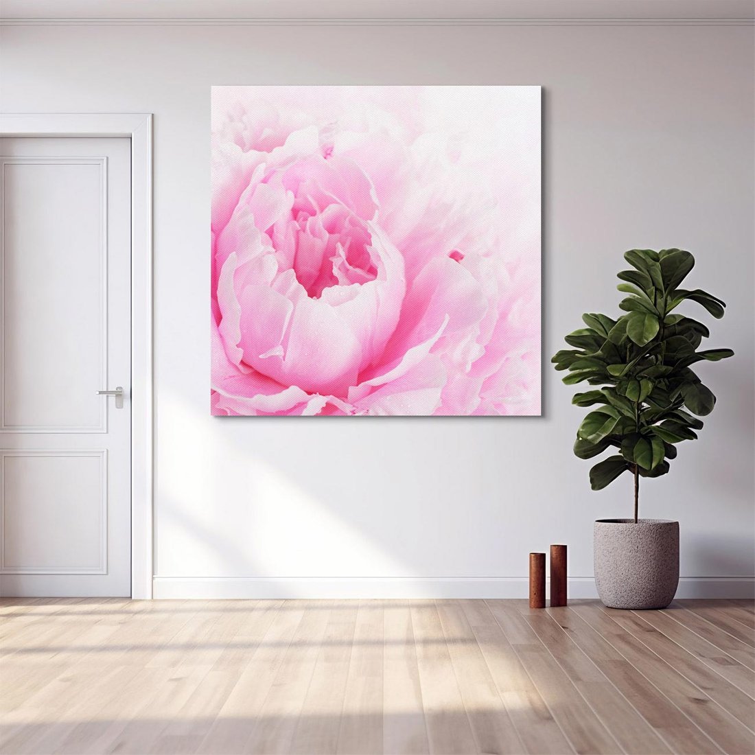 Obraz na płótnie 50x50 - Kwiatowa harmonia - kwiaty