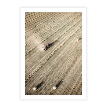 Plakat bez ramy 30x40 - Rolnicza Praca - pole, traktor
