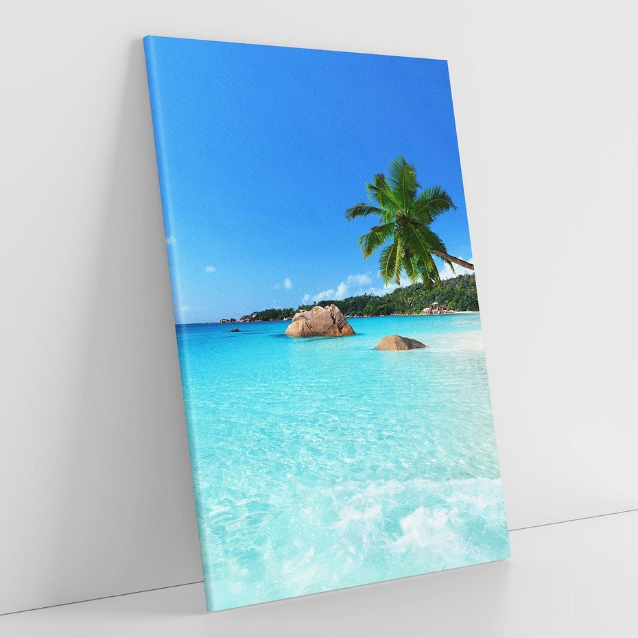 Obraz na płótnie 80x120 - Idylliczne Seszele - przyjemność dla oczu - Seszele, plaża