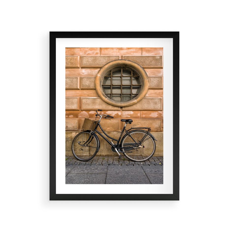 Plakat w ramie 30x40 - Holenderska Ikona - rower, Holandia - rama czarna