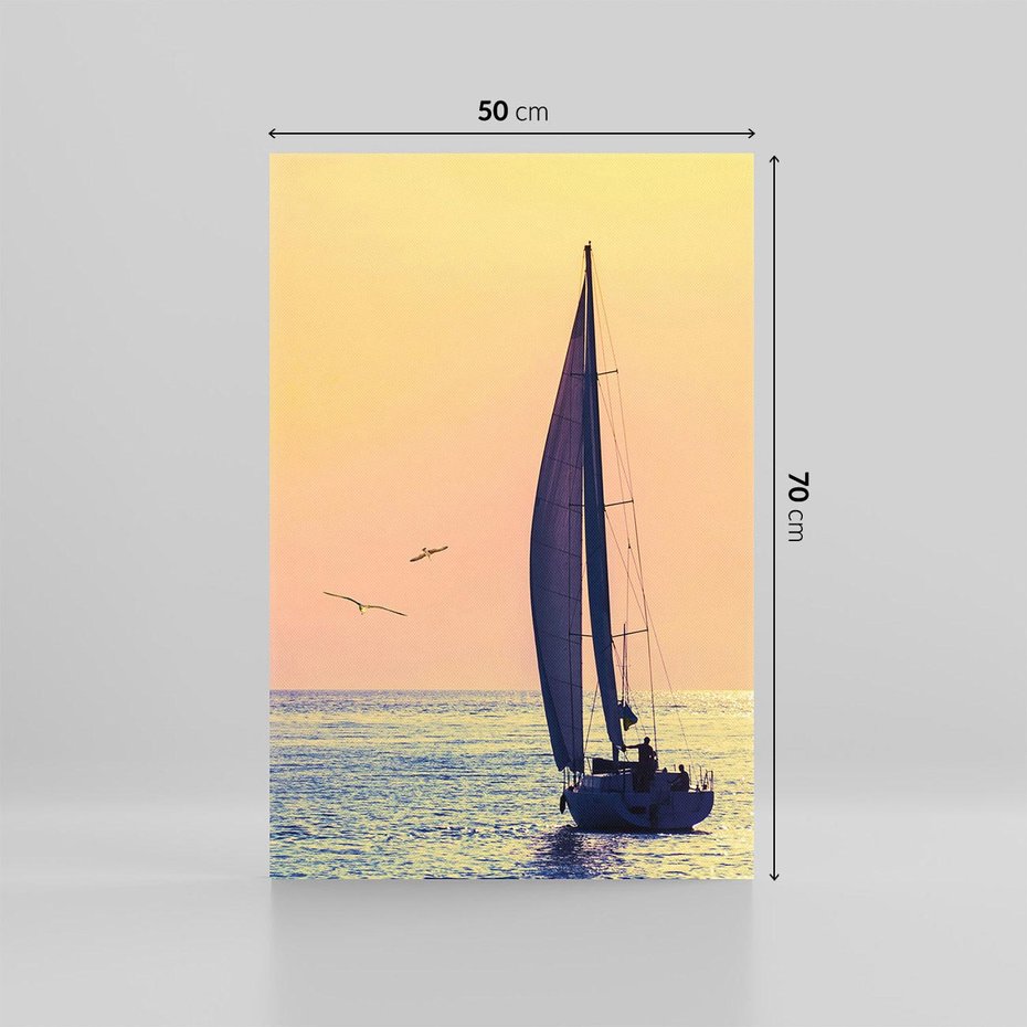 Obraz na płótnie 50x70 - Żaglówka na Horyzoncie - żaglówka, jacht