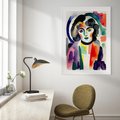 Plakat bez ramy 21x30 - Subtelne Akwarelowe Ulotności - abstrakcyjny akwarelowy portret kobiety, rozmyte farby