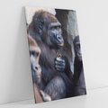 Obraz na płótnie 80x120 - Małpy w ich naturalnym środowisku - małpy, szympansy