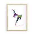 Plakat w ramie 50x70 - Taniec w akwareli - taniec, akwarela - rama drewno