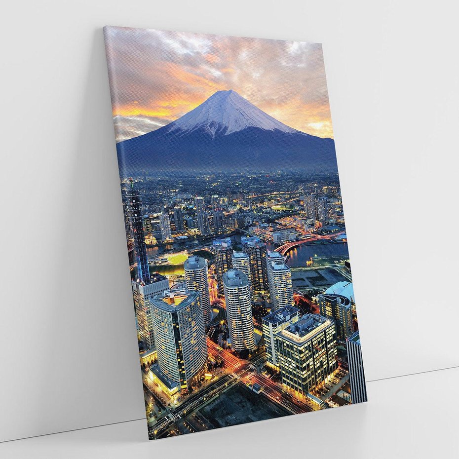 Obraz na płótnie 50x70 - Miasto na Górnym Horyzoncie - miasto, góry