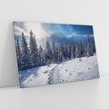 Obraz na płótnie 70x50 - Zimowe góry w lesie - góry, zima