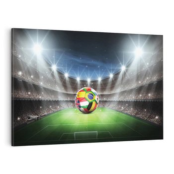 Obraz na płótnie 70x50 - Piłka nożna na stadionie: Pasja sportu - stadion, piłka