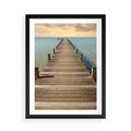 Plakat w ramie 50x70 - Pomost ku morzu - pomost, morze - rama czarna