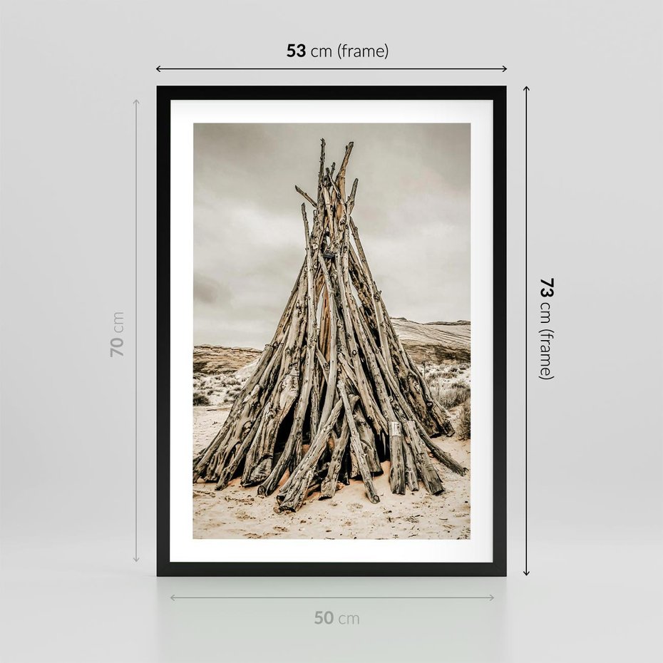 Plakat w ramie 50x70 - Ciepło Przeszłości - retro fotograia, odcienie sepii - rama czarna