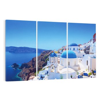 Obraz na płótnie 120x80 - Magia Santorini: Morze i widok na Grecję - Santorini, Grecja