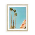 Plakat w ramie 40x50 - Letnie Marzenia - palmy, na tle nieba - rama drewno