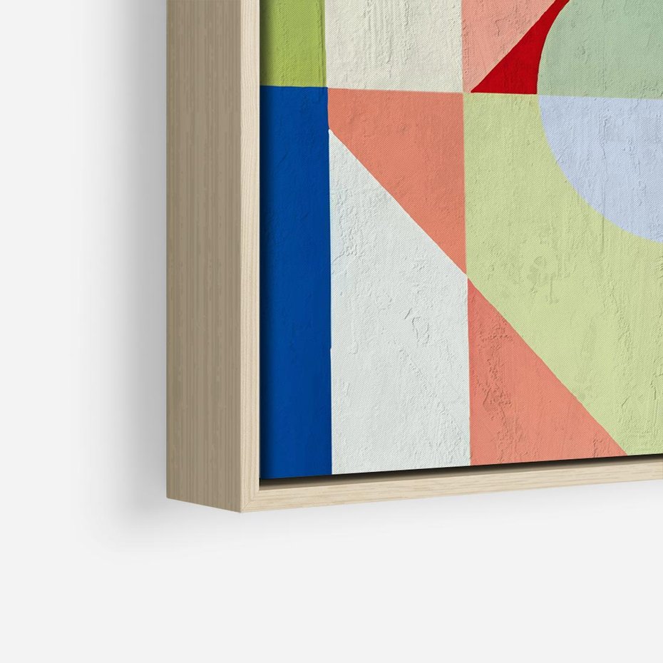 Obraz w ramie 80x80 - Księga Kolorowych Wizji - różne geometryczne formy, koła - rama drewno