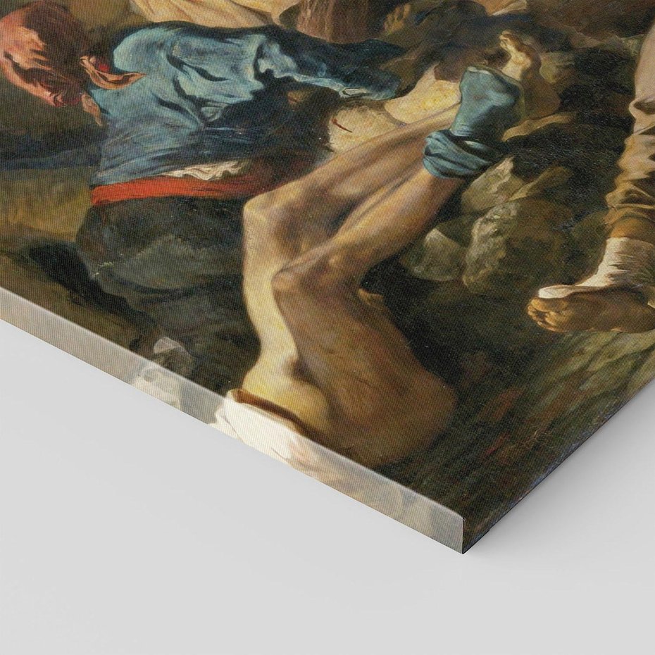 Obraz na płótnie 70x100 - "Wolność prowadząca lud" Eugène Delacroix - Reprodukcja - reprodukcja, obraz na płótnie