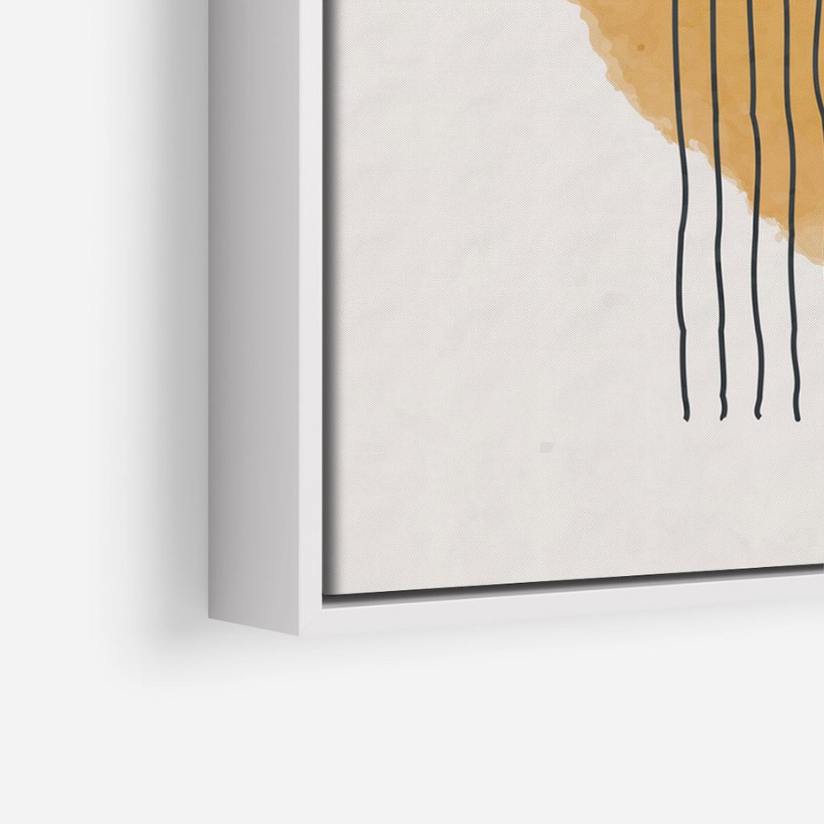 Obraz w ramie 80x120 - Taniec Emocji - abstrakcyjne akwarelowe plamy, nieregularne kreski - rama biała