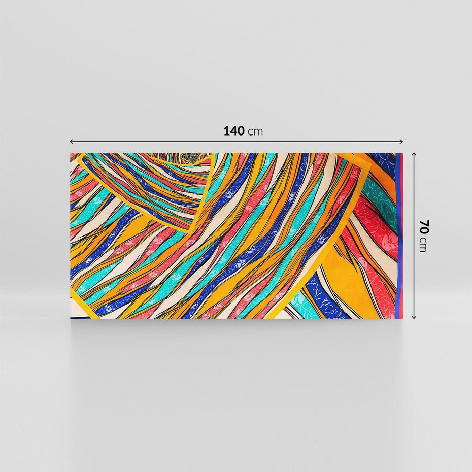 Obraz na płótnie 140x70 - Eksplozja Abstrakcyjnych Barw - abstrakcja