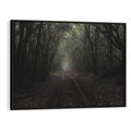 Obraz w ramie 70x50 - Urok Drogi - las, droga - rama czarna
