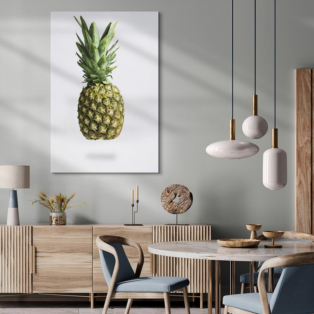 Obraz na płótnie 50x70 - Ananas Egzotyczne Odkrycie - ananas, owoc